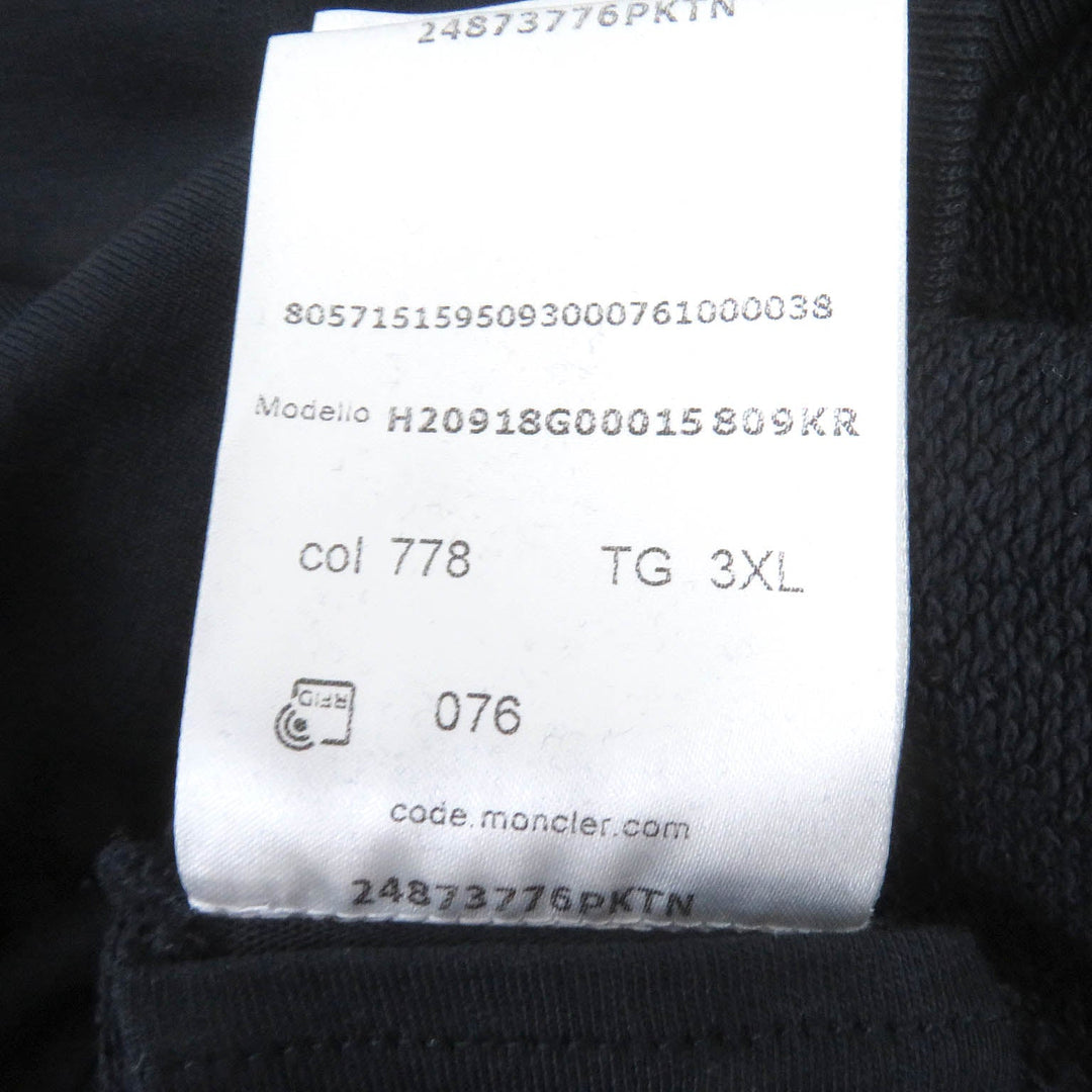 MONCLER sweat Main: 100% cotton, some parts: 50% acrylic, some parts: 50% wool Navy SWEAT SHIRT mens XXL Used Authentic