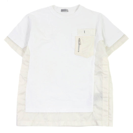 Dior HOMME Short sleeve T-shirt 213J669A0554 Main: 100% cotton, part: 100% nylon, part: 100% polyester white mens M Used Authentic