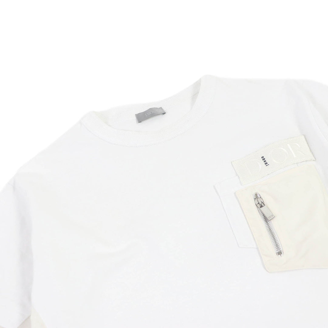 Dior HOMME Short sleeve T-shirt 213J669A0554 Main: 100% cotton, part: 100% nylon, part: 100% polyester white mens M Used Authentic