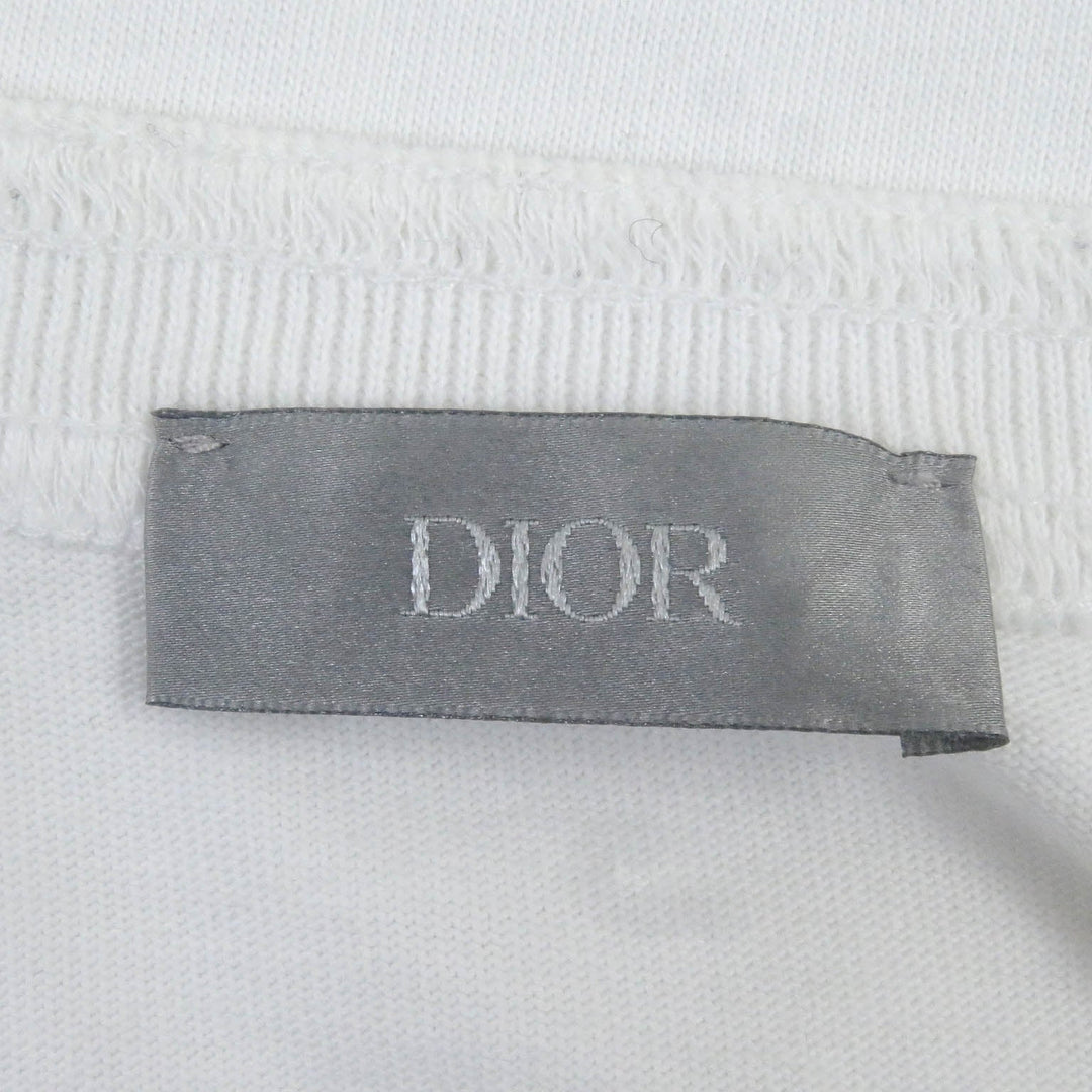 Dior HOMME Short sleeve T-shirt 213J669A0554 Main: 100% cotton, part: 100% nylon, part: 100% polyester white mens M Used Authentic