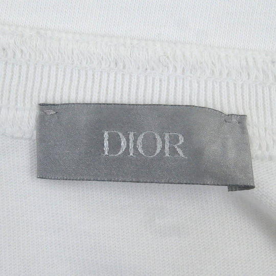 Dior HOMME Short sleeve T-shirt 213J669A0554 Main: 100% cotton, part: 100% nylon, part: 100% polyester white mens M Used Authentic