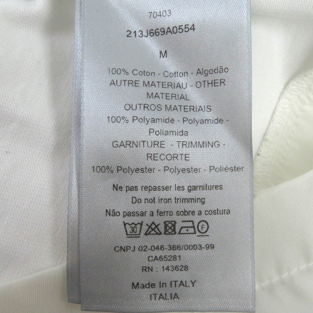 Dior HOMME Short sleeve T-shirt 213J669A0554 Main: 100% cotton, part: 100% nylon, part: 100% polyester white mens M Used Authentic
