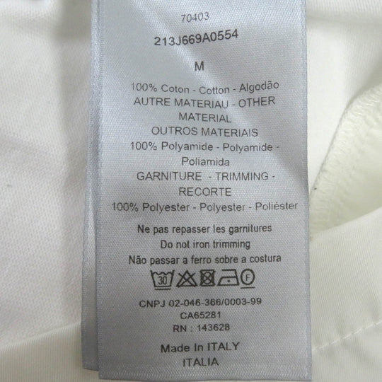 Dior HOMME Short sleeve T-shirt 213J669A0554 Main: 100% cotton, part: 100% nylon, part: 100% polyester white mens M Used Authentic