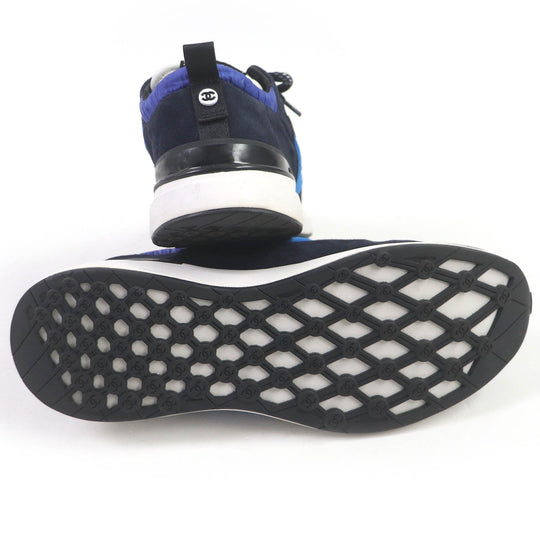 CHANEL Low cut sneakers G38484 Part: suede leather blue mens 41 Used Authentic