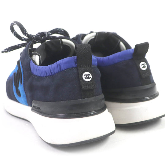 CHANEL Low cut sneakers G38484 Part: suede leather blue mens 41 Used Authentic