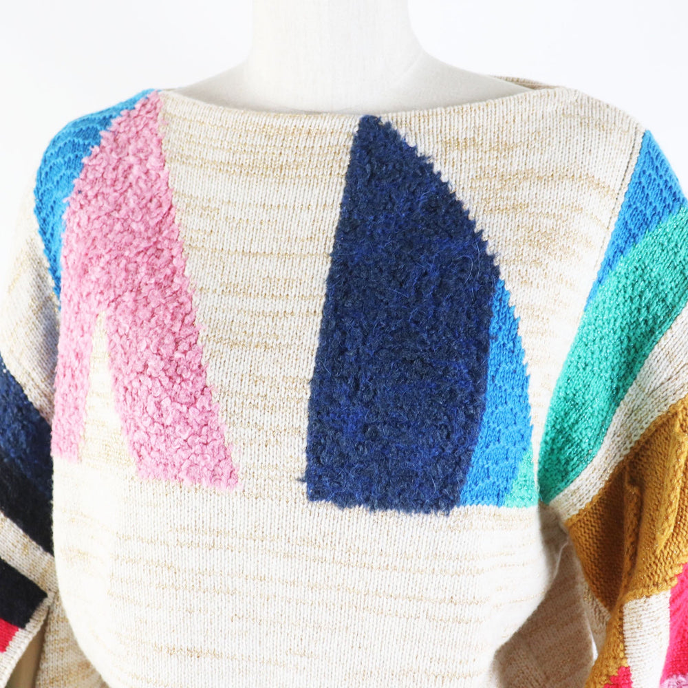 CHANEL knit 19A P61696 Main: 67% cashmere, Main: 17% polyester, Main: 6% silk, Main: 5% mohair, Main: 3% polyamide Multi Women 36 Used Authentic