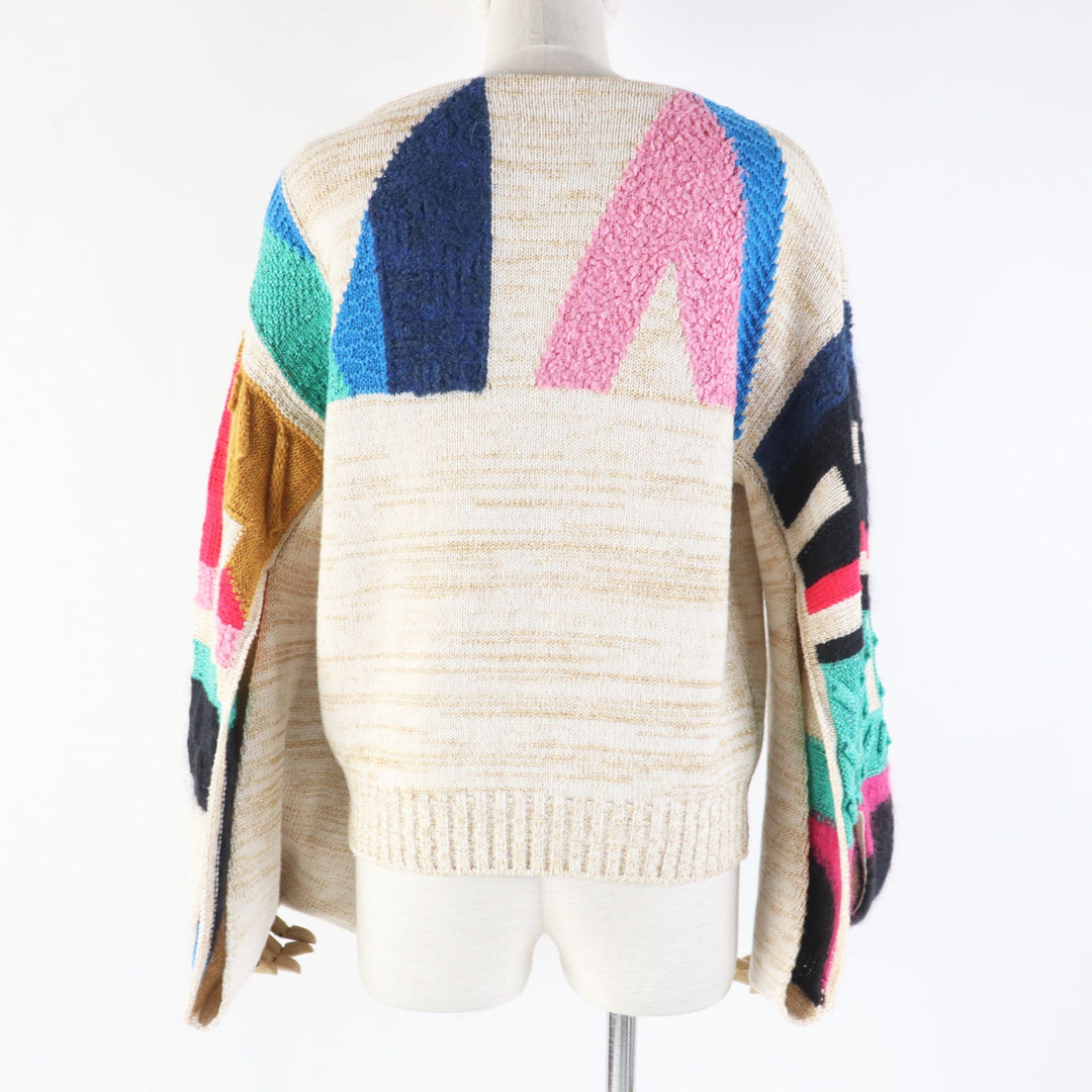 CHANEL knit 19A P61696 Main: 67% cashmere, Main: 17% polyester, Main: 6% silk, Main: 5% mohair, Main: 3% polyamide Multi Women 36 Used Authentic