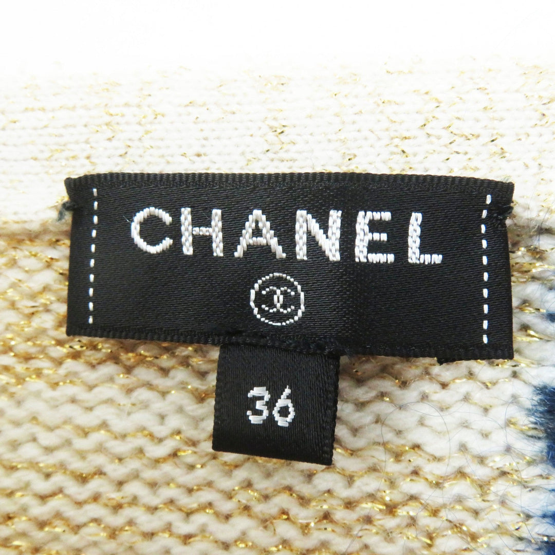 CHANEL knit 19A P61696 Main: 67% cashmere, Main: 17% polyester, Main: 6% silk, Main: 5% mohair, Main: 3% polyamide Multi Women 36 Used Authentic