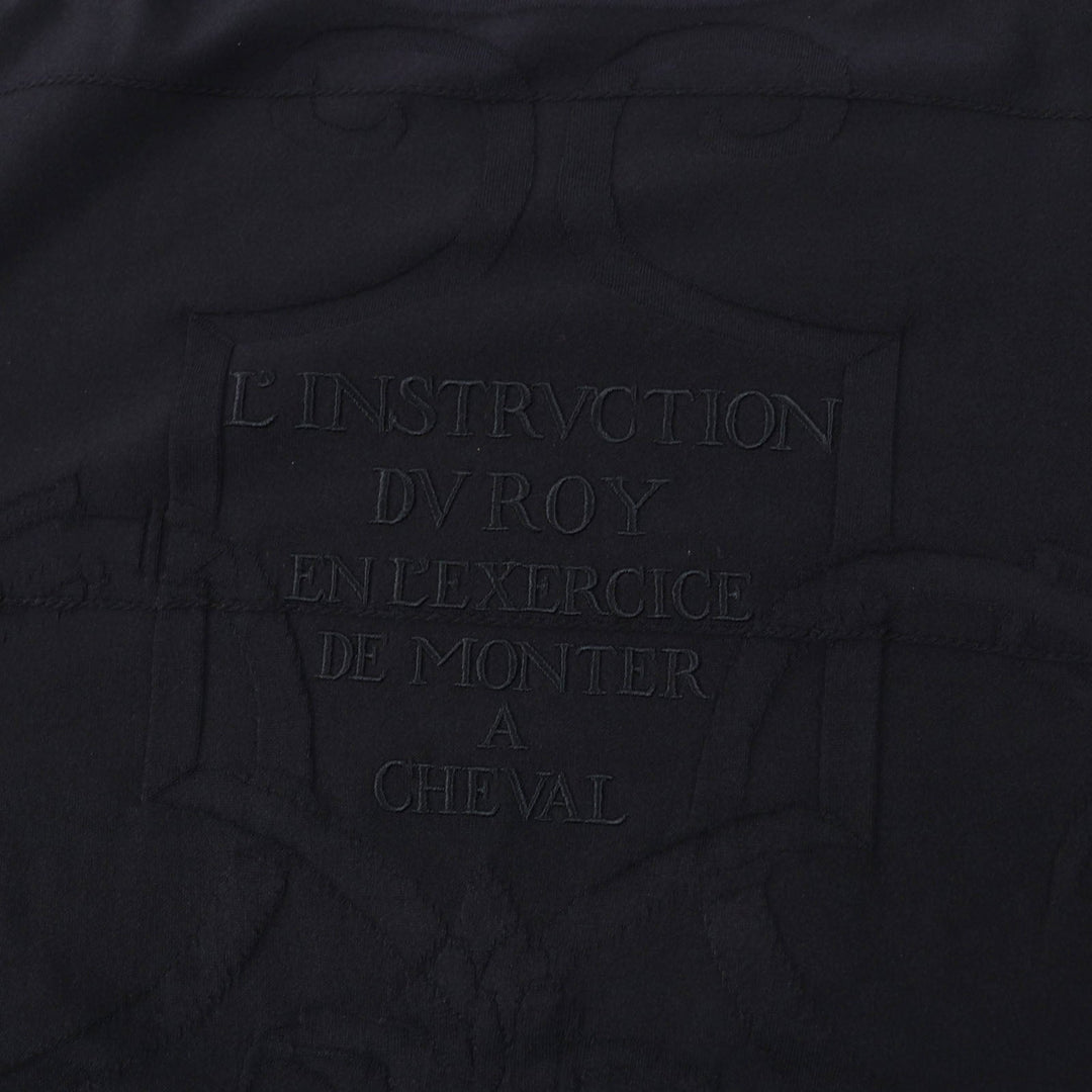 HERMES knit Main: 52% silk, Main: 40% cotton, Main: 6% nylon, Main: 2% polyurethane, Part: 100% rayon black L'INSTRVCTION DV ROY Teiogaku Women 36 Used Authentic
