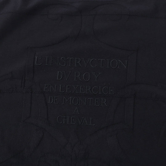 HERMES knit Main: 52% silk, Main: 40% cotton, Main: 6% nylon, Main: 2% polyurethane, Part: 100% rayon black L'INSTRVCTION DV ROY Teiogaku Women 36 Used Authentic