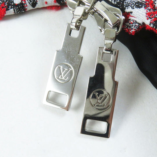 LOUIS VUITTON coat Main: 52% cotton, Main: 43% rayon, Main: 5% nylon, Lining: 50% rayon, Outer: 50% cupra Red White Black Women 38 Used Authentic