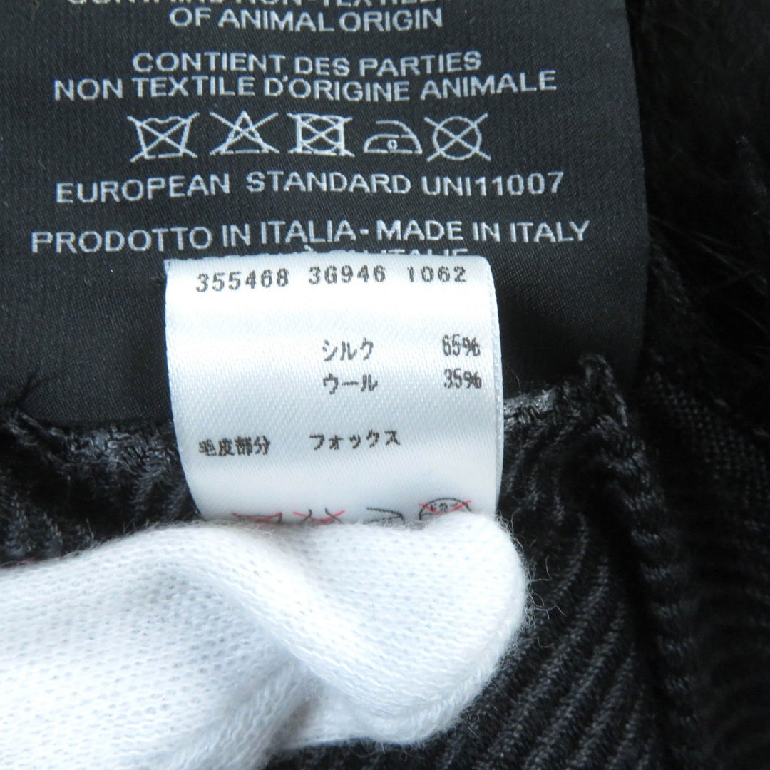 GUCCI Stall 355468 Main: 65% silk, Main: 35% wool, Part: fox black Women Used Authentic
