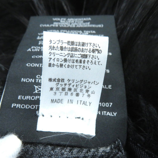 GUCCI Stall 355468 Main: 65% silk, Main: 35% wool, Part: fox black Women Used Authentic