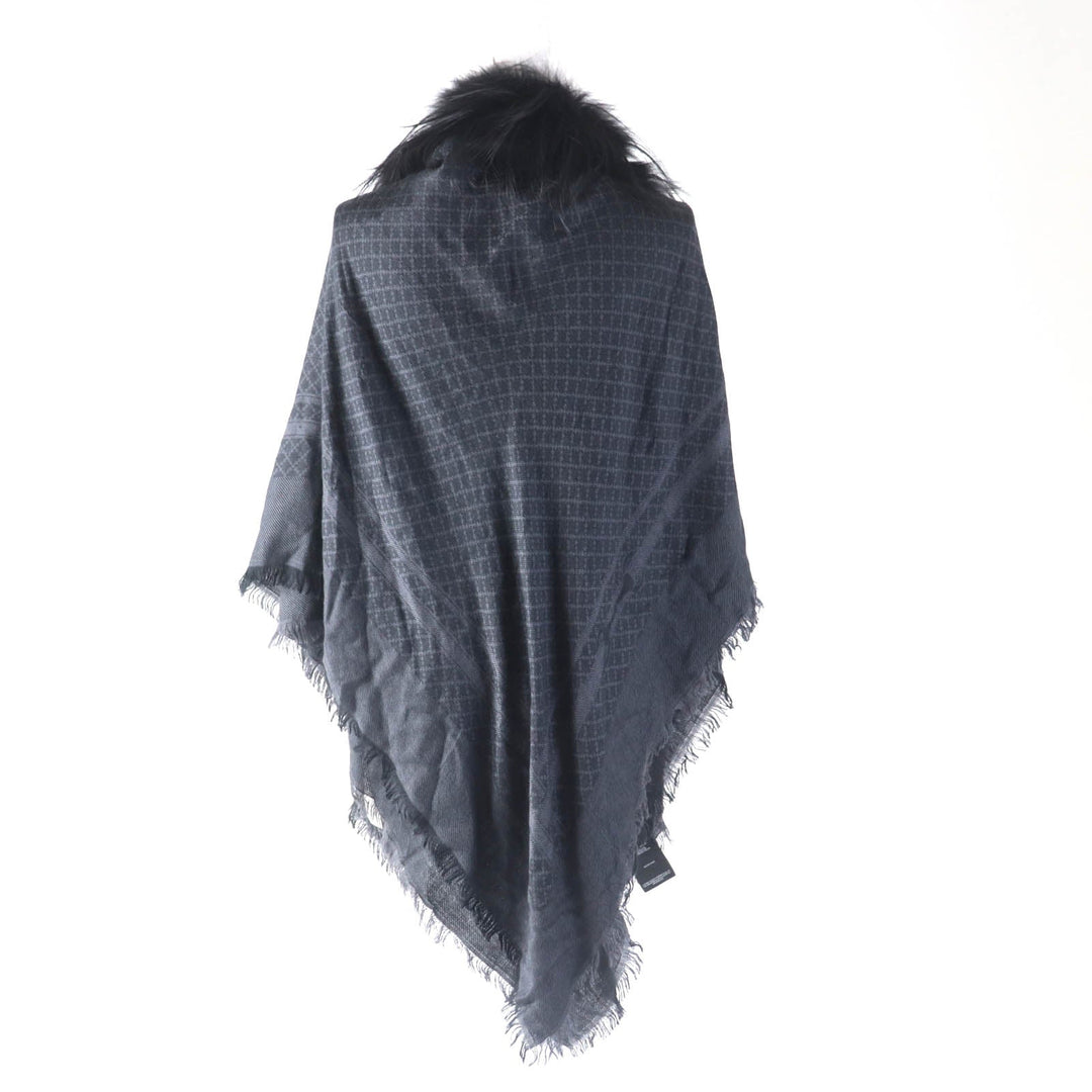 GUCCI Stall 355468 Main: 65% silk, Main: 35% wool, Part: fox black Women Used Authentic