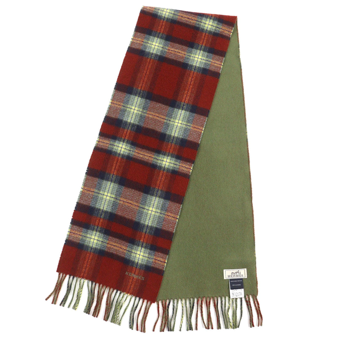 HERMES Scarf Main: 100% cashmere Red type Back to school Women(Unisex) Used Authentic