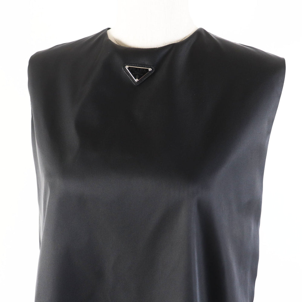 PRADA one piece 230657 Outer: 100% recycled polyamide, Lining: 100% viscose, Part: polyamide, Part: calf leather black Women 40 Used Authentic