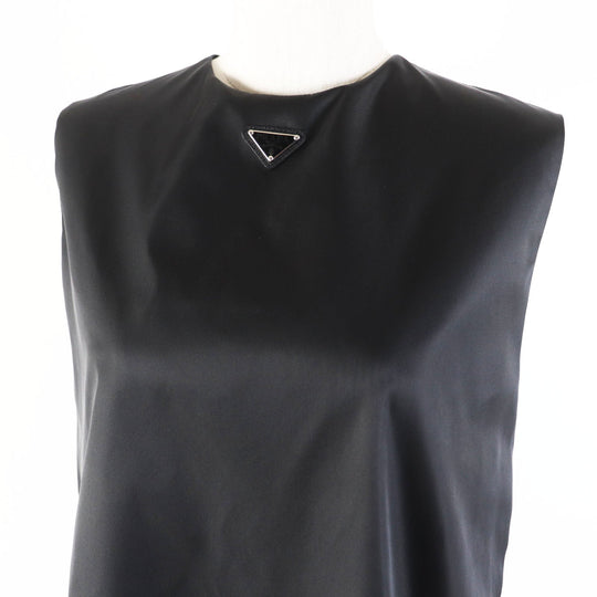 PRADA one piece 230657 Outer: 100% recycled polyamide, Lining: 100% viscose, Part: polyamide, Part: calf leather black Women 40 Used Authentic