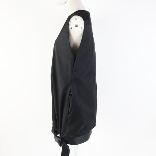 PRADA one piece 230657 Outer: 100% recycled polyamide, Lining: 100% viscose, Part: polyamide, Part: calf leather black Women 40 Used Authentic