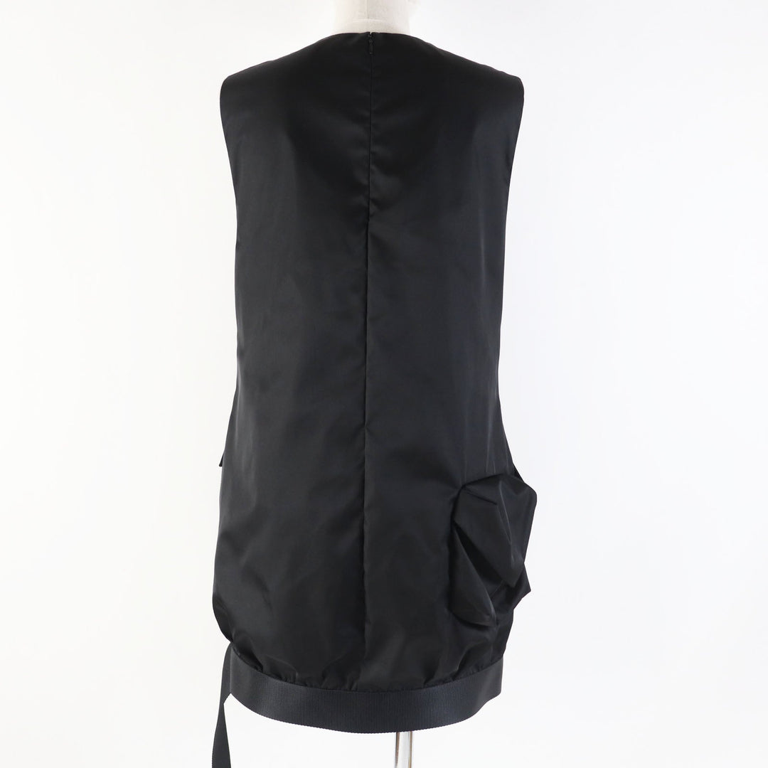 PRADA one piece 230657 Outer: 100% recycled polyamide, Lining: 100% viscose, Part: polyamide, Part: calf leather black Women 40 Used Authentic