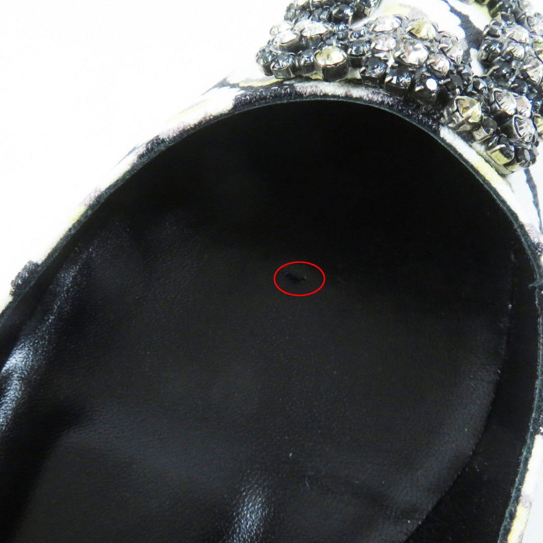 MANOLO BLAHNIK pumps Main: Rayon, Main: Polyurethane, Part: Leather Multi HANGTSTFLAT Hangisi Flat Women 37.5 Used Authentic