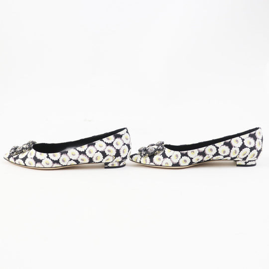 MANOLO BLAHNIK pumps Main: Rayon, Main: Polyurethane, Part: Leather Multi HANGTSTFLAT Hangisi Flat Women 37.5 Used Authentic