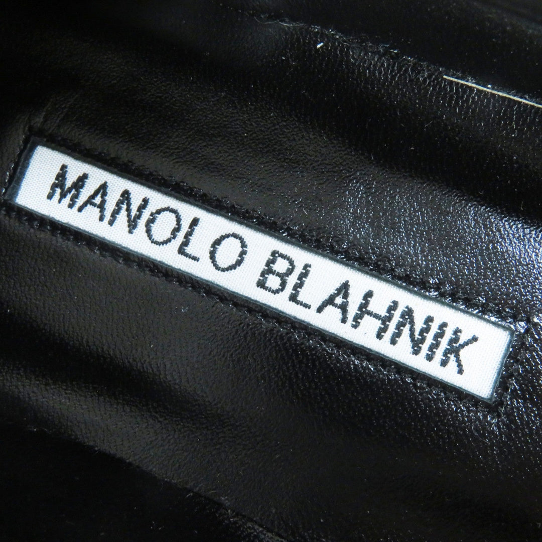 MANOLO BLAHNIK pumps Main: Rayon, Main: Polyurethane, Part: Leather Multi HANGTSTFLAT Hangisi Flat Women 37.5 Used Authentic