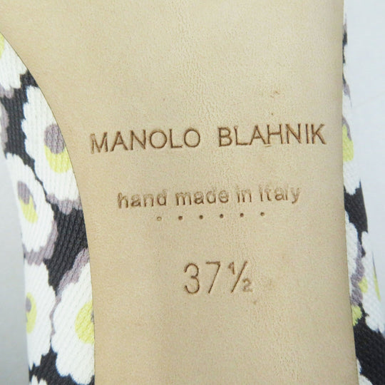 MANOLO BLAHNIK pumps Main: Rayon, Main: Polyurethane, Part: Leather Multi HANGTSTFLAT Hangisi Flat Women 37.5 Used Authentic