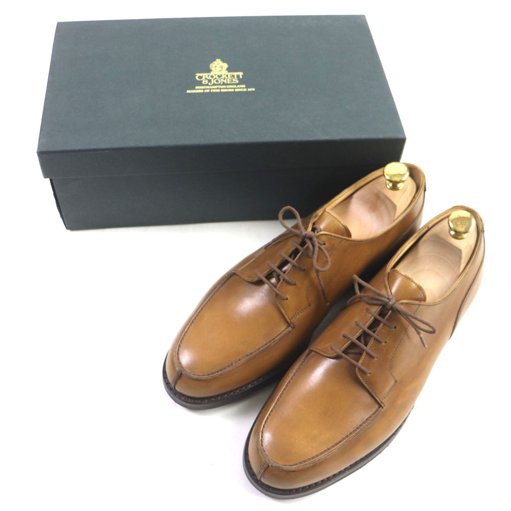 CROCKETT&JONES Leather shoes Main: Leather Brown MORETON mens 8.5 Used Authentic
