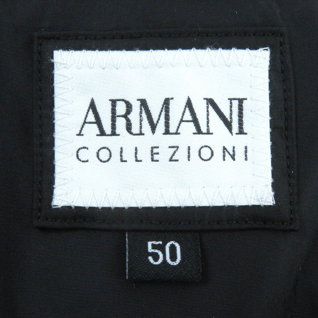 ARMANI COLLEZIONI coat polyester black mens 50 Used Authentic