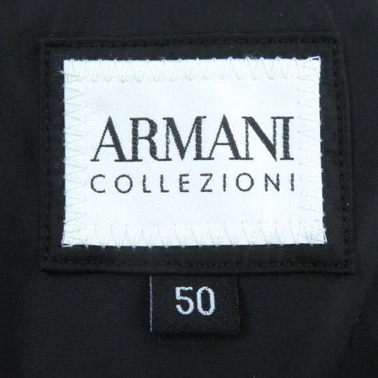 ARMANI COLLEZIONI coat polyester black mens 50 Used Authentic