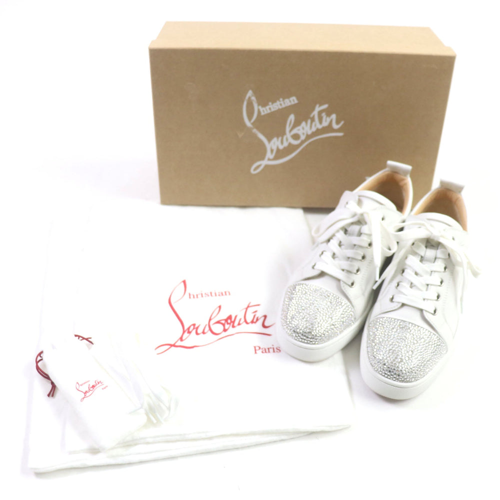 Christian Louboutin Low cut sneakers 3181254 Main: Leather, Part: Rhinestone white mens 39.5 Used Authentic