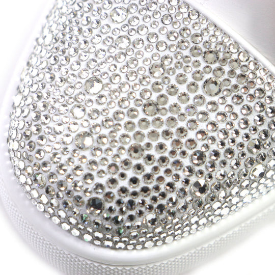 Christian Louboutin Low cut sneakers 3181254 Main: Leather, Part: Rhinestone white mens 39.5 Used Authentic