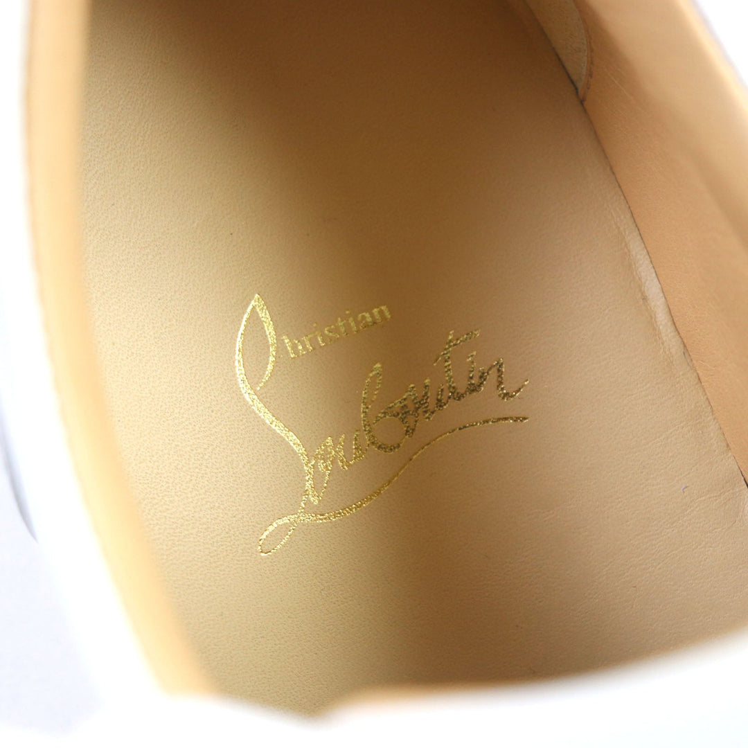 Christian Louboutin Low cut sneakers 3181254 Main: Leather, Part: Rhinestone white mens 39.5 Used Authentic