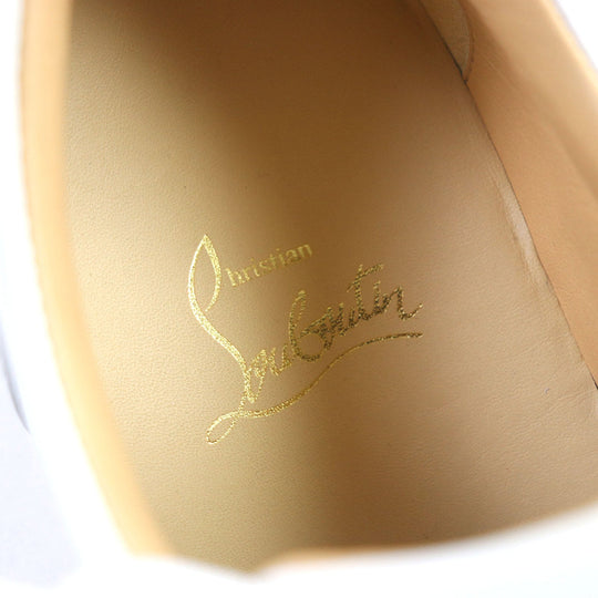 Christian Louboutin Low cut sneakers 3181254 Main: Leather, Part: Rhinestone white mens 39.5 Used Authentic