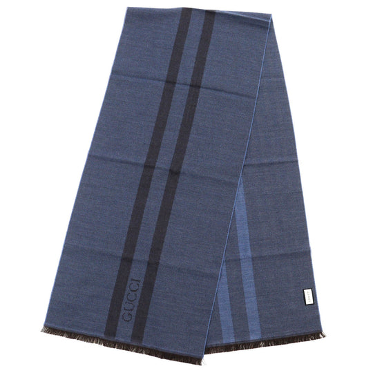 GUCCI Scarf Main: 100% wool Navy mens Used Authentic