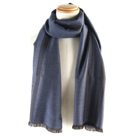 GUCCI Scarf Main: 100% wool Navy mens Used Authentic