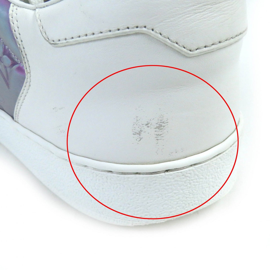 LOUIS VUITTON sneakers Main: Leather White Aurora Color Rivoli line mens 8 1/2 Used Authentic