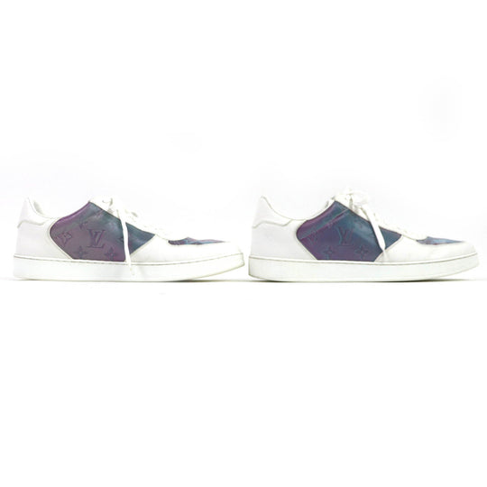 LOUIS VUITTON sneakers Main: Leather White Aurora Color Rivoli line mens 8 1/2 Used Authentic