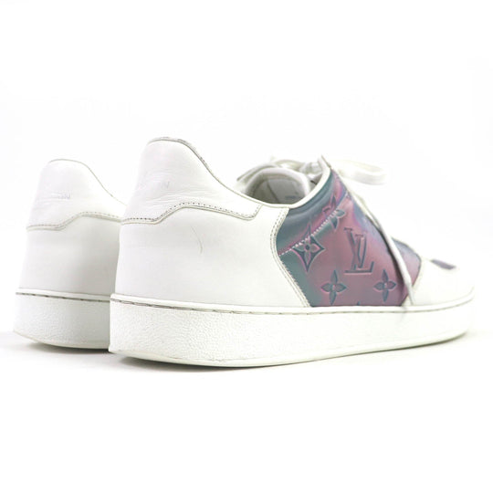 LOUIS VUITTON sneakers Main: Leather White Aurora Color Rivoli line mens 8 1/2 Used Authentic