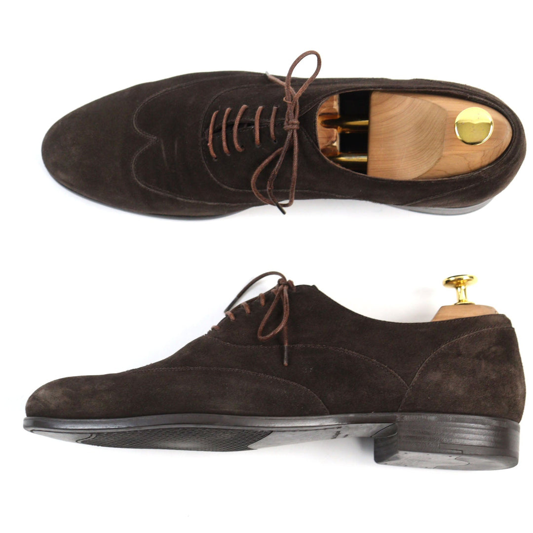 Ermenegildo Zegna Leather shoes Main: Suede leather Brown mens 8 Used Authentic