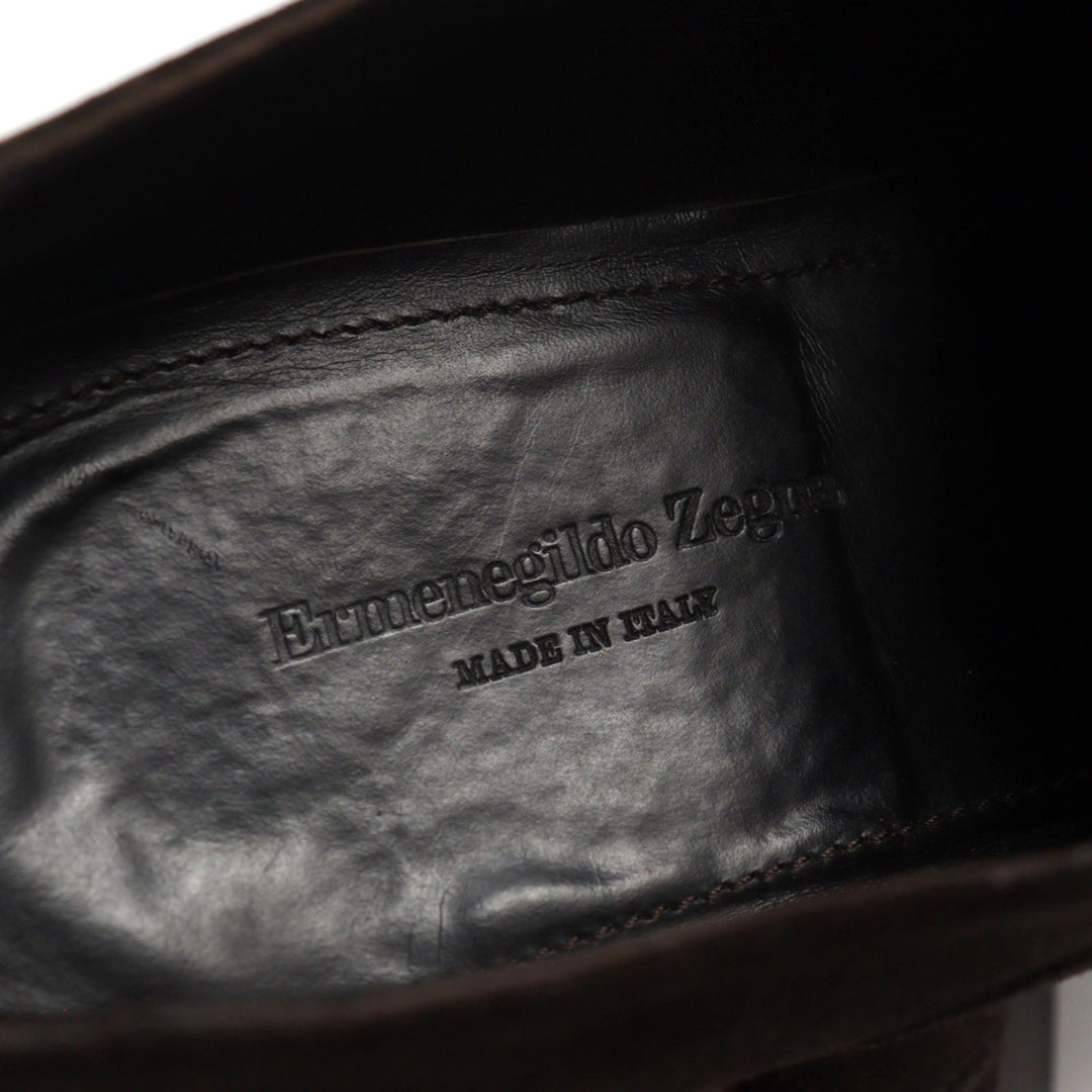 Ermenegildo Zegna Leather shoes Main: Suede leather Brown mens 8 Used Authentic