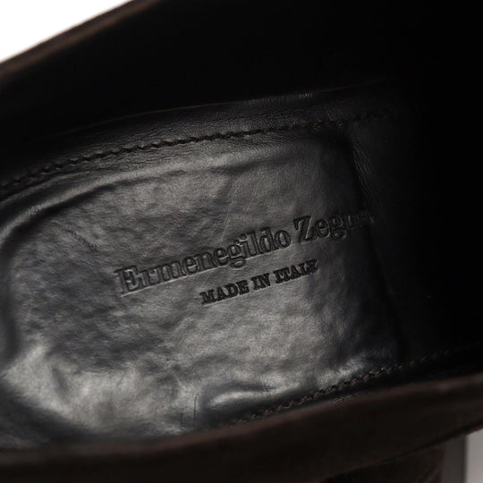 Ermenegildo Zegna Leather shoes Main: Suede leather Brown mens 8 Used Authentic