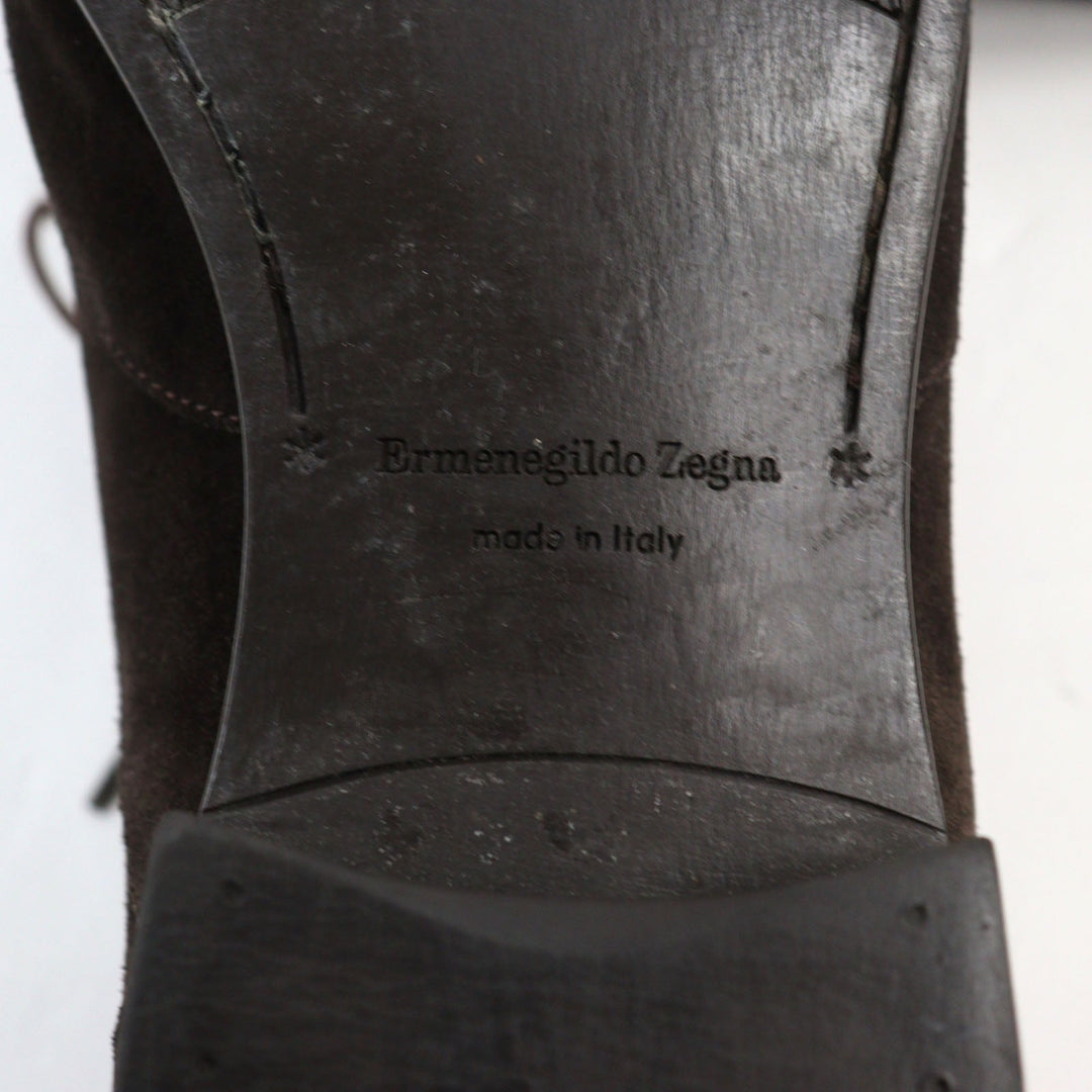 Ermenegildo Zegna Leather shoes Main: Suede leather Brown mens 8 Used Authentic