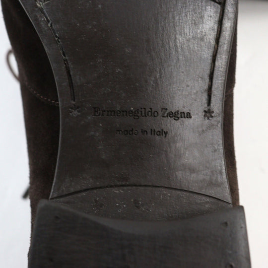 Ermenegildo Zegna Leather shoes Main: Suede leather Brown mens 8 Used Authentic