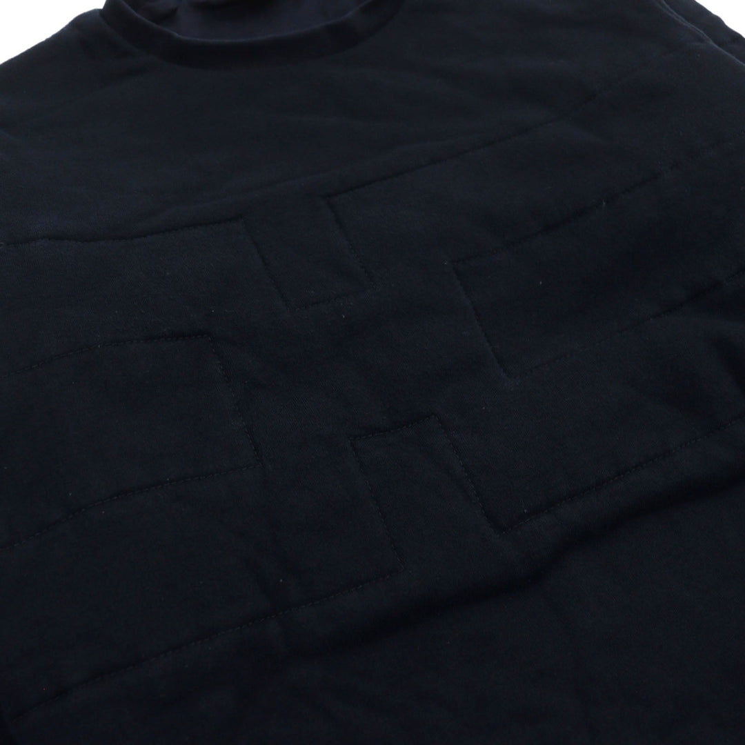 HERMES sweat Main: 100% cotton, Part: 90% cotton, Part: 10% elastane, Filling: 100% polyester black mens XL Used Authentic