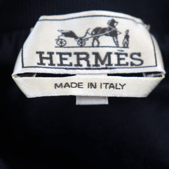 HERMES sweat Main: 100% cotton, Part: 90% cotton, Part: 10% elastane, Filling: 100% polyester black mens XL Used Authentic