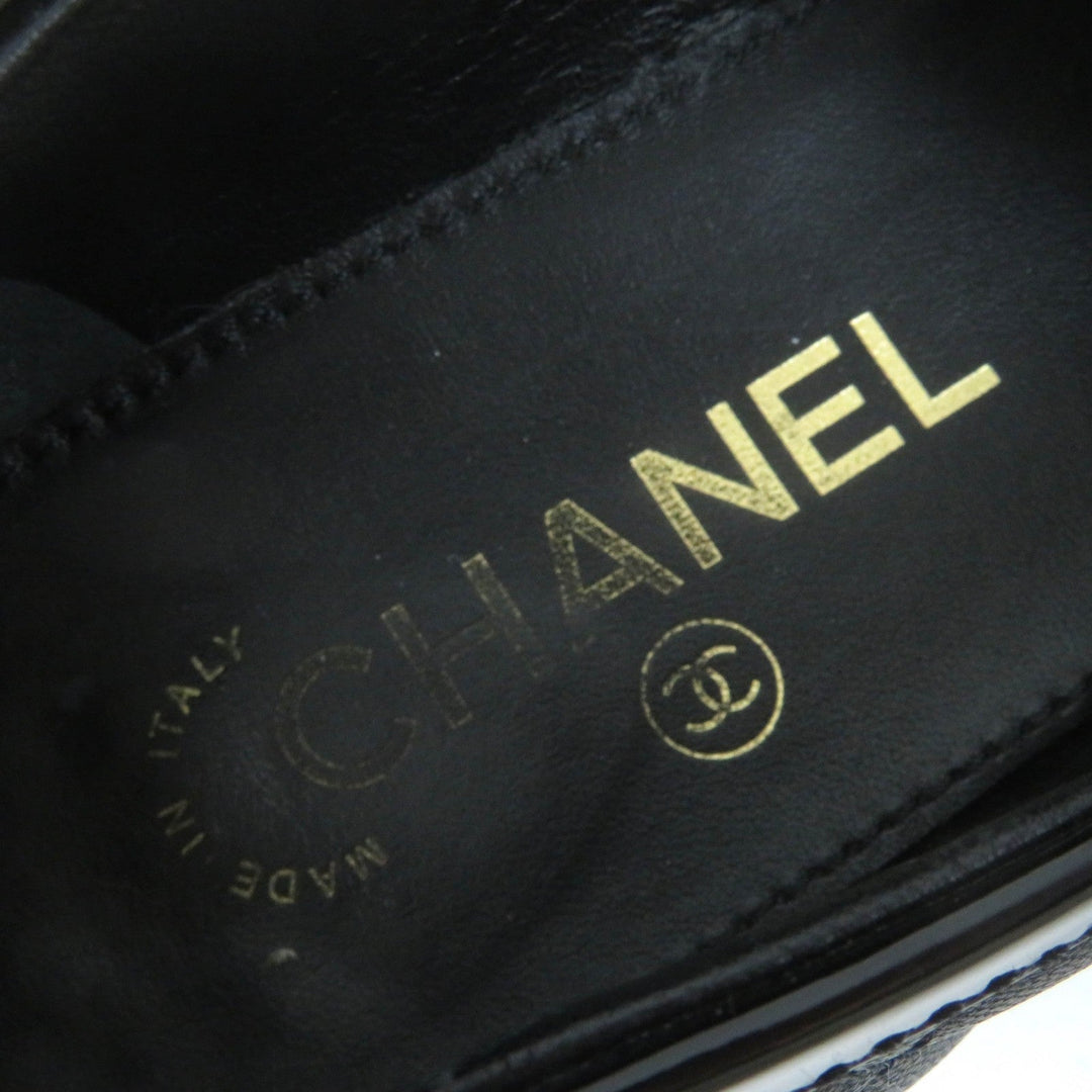 CHANEL Ballet shoes 23B G45122 Main: Leather, Main: Patent leather black Women 36 1/2C Used Authentic