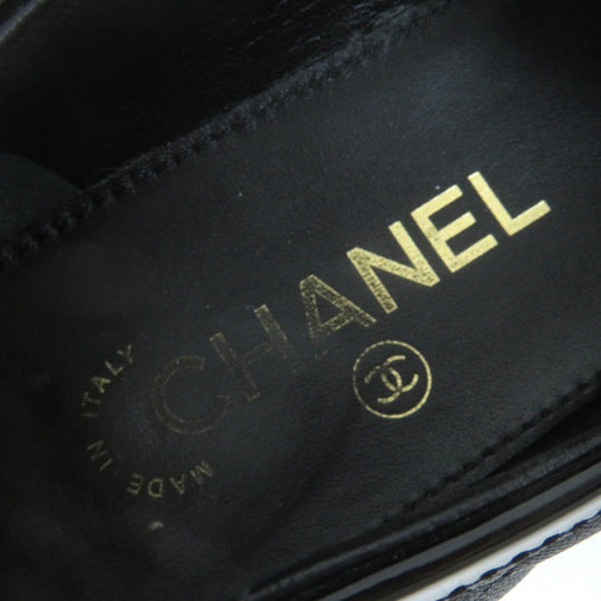 CHANEL Ballet shoes 23B G45122 Main: Leather, Main: Patent leather black Women 36 1/2C Used Authentic