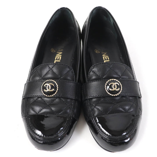 CHANEL Ballet shoes 23B G45122 Main: Leather, Main: Patent leather black Women 36 1/2C Used Authentic