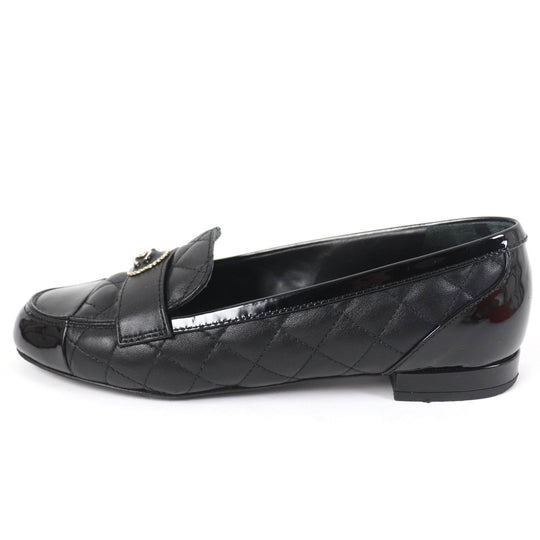 CHANEL Ballet shoes 23B G45122 Main: Leather, Main: Patent leather black Women 36 1/2C Used Authentic